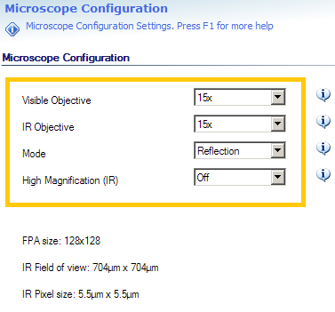 Resolutions Pro Microscope Settings